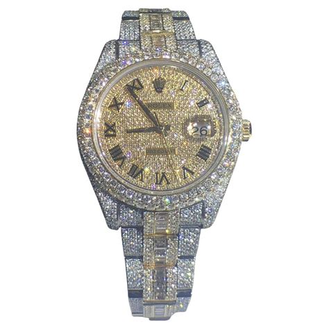 40mm iced out swiss rolex replica|iced out rolex datejust.